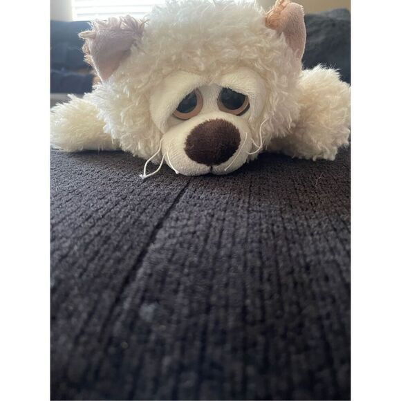 Ganz Cream White Curly Plush Dog 12in. - Picture 11 of 14